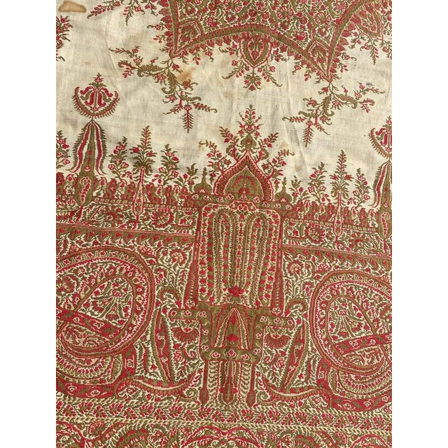White French Kashmir Square Shawl, 1890s For Sale - Image 8 of 15
