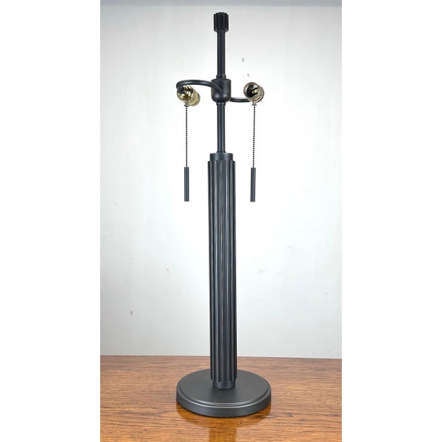Modern Restoration Hardware Davenport Table Lamp in Bronze For Sale - Image 3 of 10