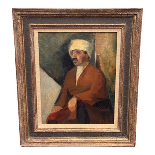 George Luks Framed Original Oil Painting, Signed For Sale