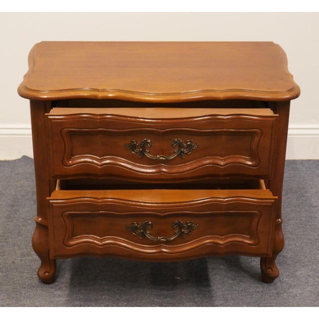 Late 20th Century Stanley Furniture Country French 29" Two Drawer Nightstand 26818 For Sale - Image 5 of 11