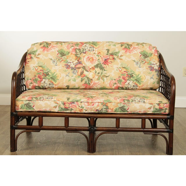 Ficks Reed Vintage Curved Back Rattan Loveseat Chairish