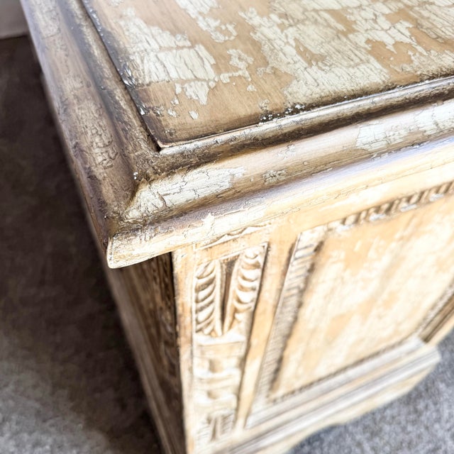 1990s Rustic Crackle Finish Wooden Dresser For Sale - Image 9 of 9