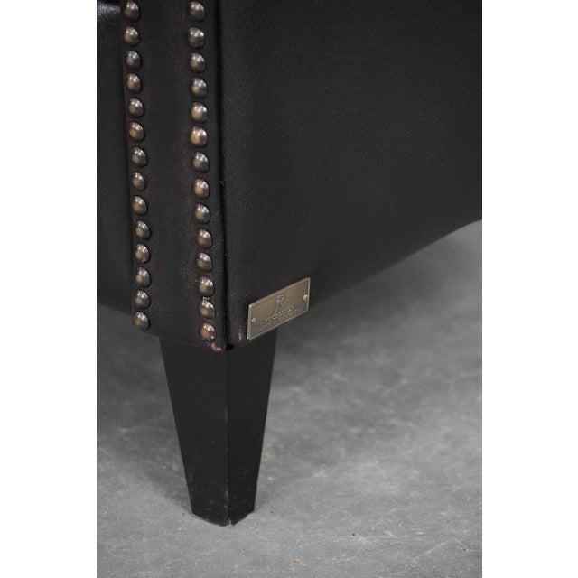 Chesterfield Club Chair in Cowhide Leather For Sale - Image 11 of 15