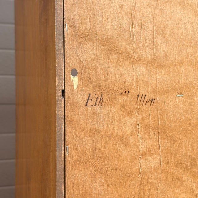 Ethen Allen Heirloom Maple Tall Bookcase With Cabinet 10-9026 For Sale - Image 11 of 12