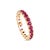 Contemporary 14k Gold Round Ruby Eternity Band Stacking Ring Size 5.5 For Sale - Image 3 of 12