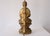 1950s Hollywood Regency Gold Ceramic Lotus Flower Buddha Table Lamp For Sale - Image 11 of 17