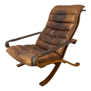 Vintage Bentwood Folding Lounge Chair by Ingmar Relling for Westnofa For Sale