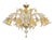 Opulent Gold and Clear Murano Glass Chandelier with Flowers and Leaves by Simoeng for Simoeng For Sale