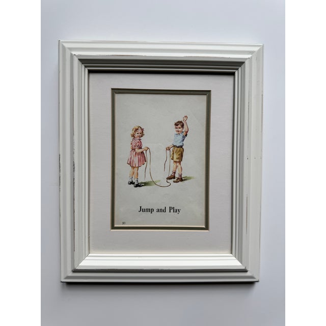 Off-white Dick and Jane Print Art, Framed, A Pair For Sale - Image 8 of 8