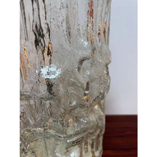 White Swedish Molded Glass Table Lamp, Art Glass, Scandinavian Modern, 1965 For Sale - Image 8 of 10