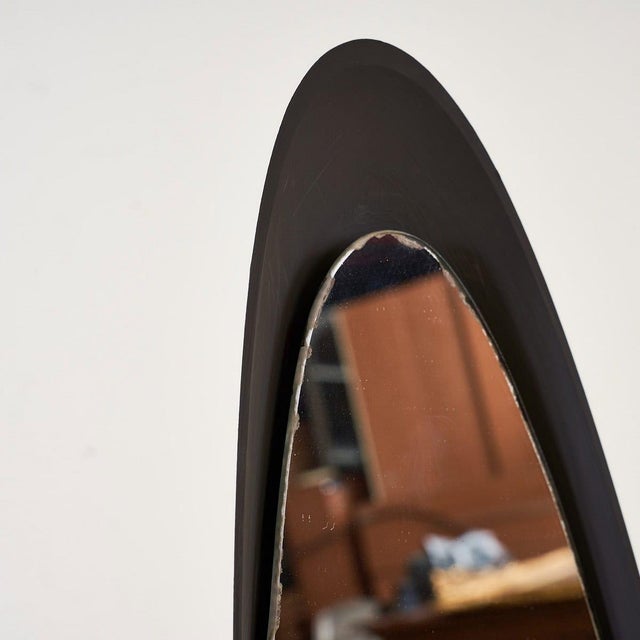 Glass Vintage Black Nail Mirror For Sale - Image 7 of 8