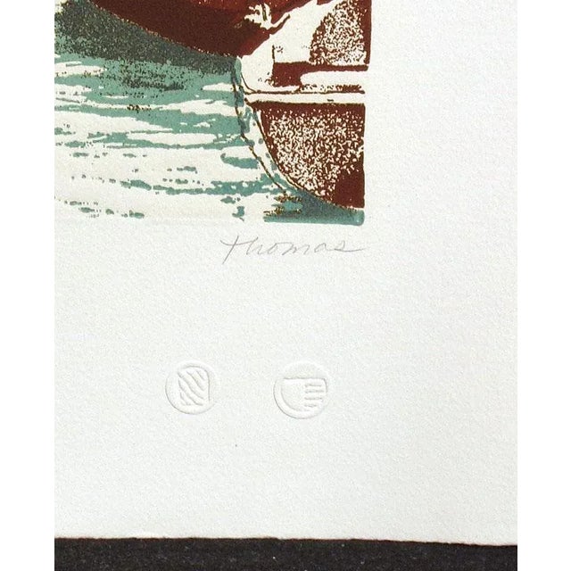 1980s Ted Thomas "Perseus" Hand Signed Limited Edition Artwork Etching of a Sailboat For Sale - Image 5 of 5