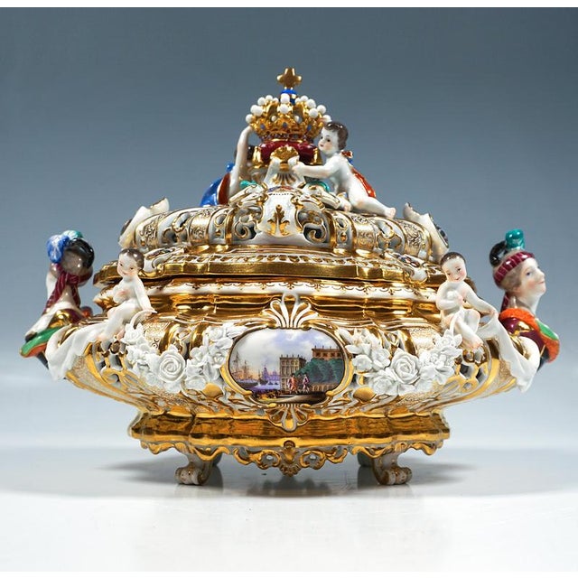 Lidded Crown Tureen by Maria Josepha for Meissen Drüselkästchen, Austria For Sale - Image 12 of 14