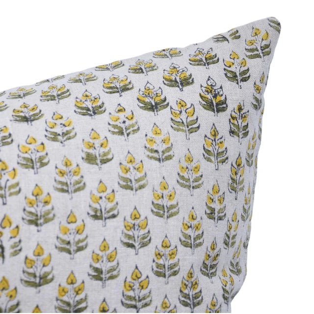 Not Yet Made - Made To Order Fabdivine Block Print Decorative Throw Pillow Cover 14x14 Inch Handcrafted Accent Pillow- Alia For Sale - Image 5 of 7