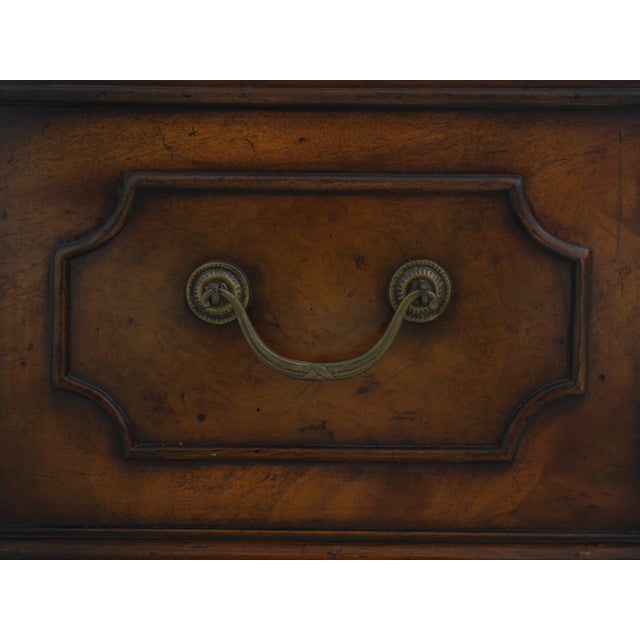 1980s Maitland-Smith Mahogany Storage Box With Asian Inspired Chess Pieces For Sale - Image 11 of 16