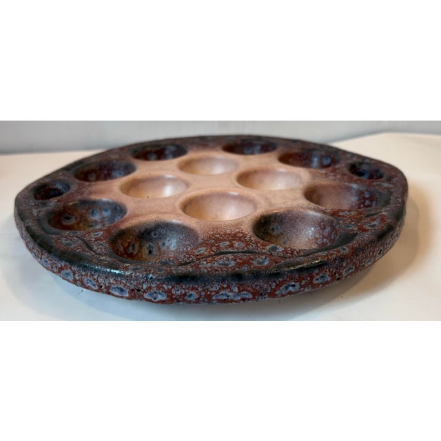French Vintage French Purple Escargot Plate For Sale - Image 3 of 4