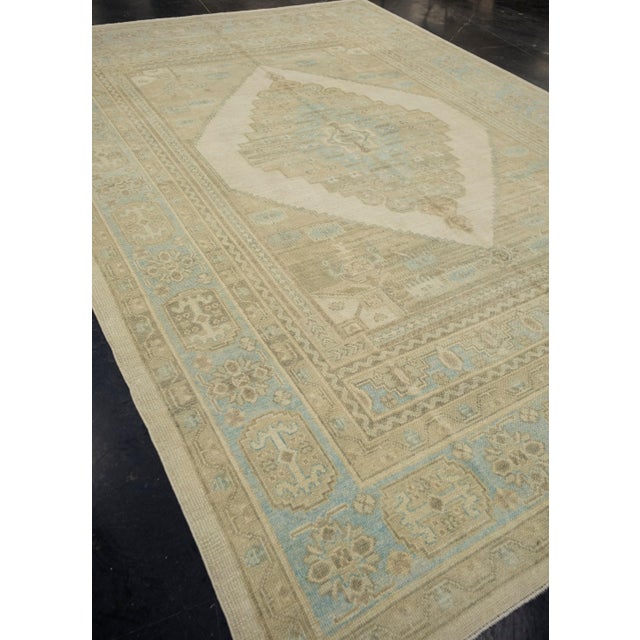 Turkish Oushak Rug 9' x 12'10" For Sale In Houston - Image 6 of 7