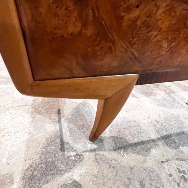 1950s Italian Queen Bed Two-Tone Exotic Wood Style Osvaldo Borsani Italy For Sale - Image 10 of 13