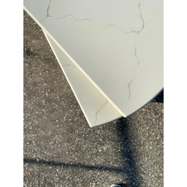 Karl Springer Karl Springer Style Modern Swivel Top Half Moon/Full Moon Coffee Table For Sale - Image 4 of 13