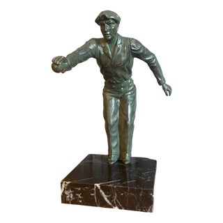 French Art Deco Petanque Figurine, 1920s For Sale