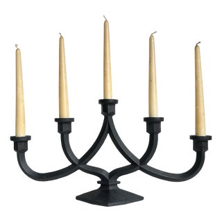 Five-Flame Cast Iron Candle Holder from the Foundry Institute of Th Aachen, Germany, 1967 For Sale
