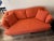 Mid-Century Modern Orange Sofa For Sale - Image 4 of 4