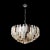 This elegant Modernist Hand-Blown Murano Glass Tridre Chandelier in Mixed Amber, smoked and clear originates from Italy...