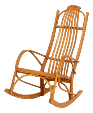 Adirondack Style Bentwood Oak Rocking Chair
