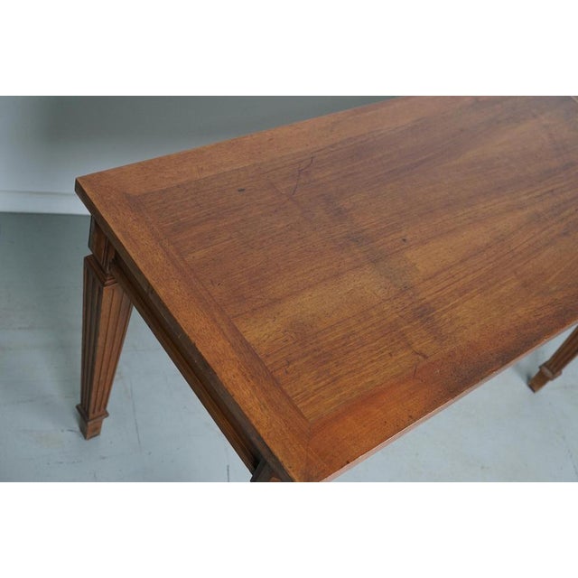 Wood Louis XVI French Walnut Writing Desk, 1920s For Sale - Image 7 of 16