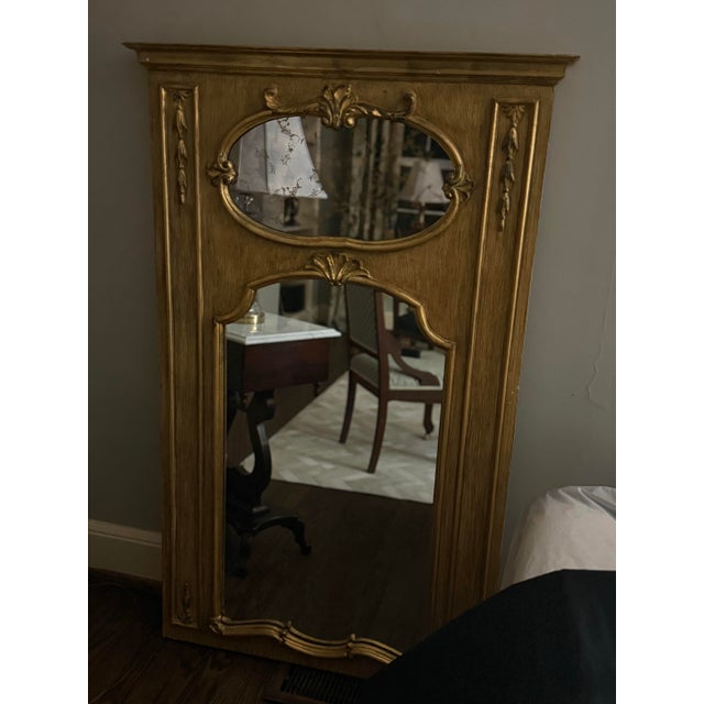 Antique Gold Trumeau Mirror For Sale In Birmingham - Image 6 of 6