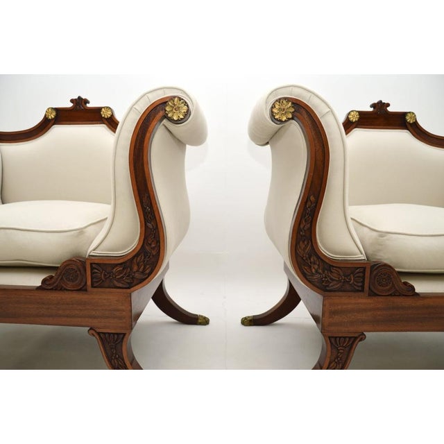 Large Vintage Regency Lounge Chairs, 1920, Set of 2 For Sale - Image 9 of 13