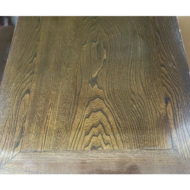 Korean Elmwood and Brass Campaign Style Secretary Desk - Vintage Late 20th Century For Sale In Saint Louis - Image 6 of 9