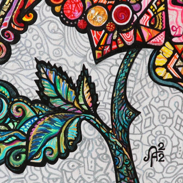 Abstract Alexander Arshansky, "Flower of Love" Abstract Piece For Sale - Image 3 of 4