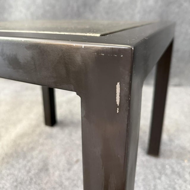 Charleston Forge Metal Side Table With Textured Top For Sale - Image 12 of 13