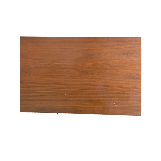 1950s Vintage George Nelson for Herman Miller Thin Edge King Walnut Headboard For Sale - Image 5 of 12