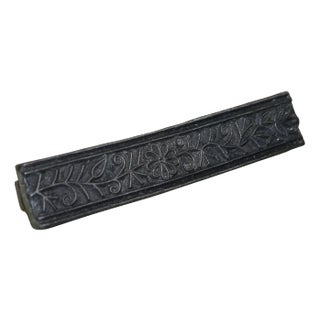 Antique Hand Carved Floral Boarder Printing Block for Wallpaper For Sale