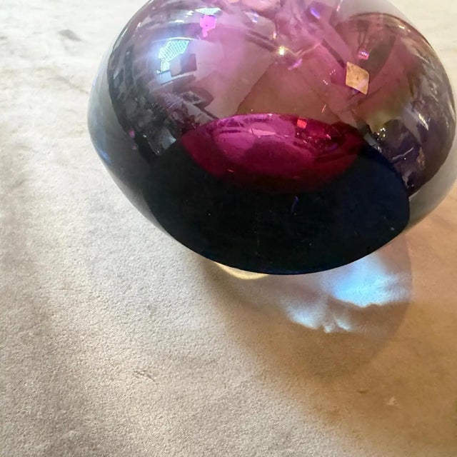 Purple A 1970s Modern Purple and Blue Sommerso Murano Glass Vase by Flavio Poli For Sale - Image 8 of 13