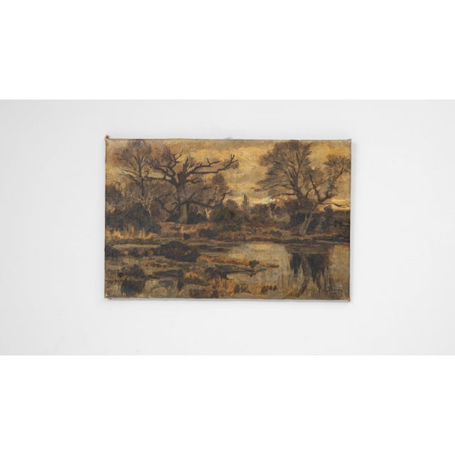 20th Century Belgian Landscape Painting For Sale - Image 12 of 18