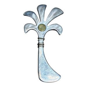 1950s Sterling Silver Palm Tree Decorative Pin Mexico