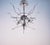 Silver Murano Petals Chandelier Glass and Chrome from Novaresi, Italy, 1970s For Sale - Image 8 of 10