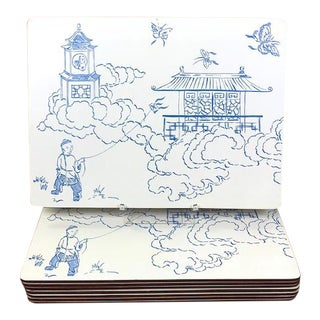 Nina Campbell for Lady Clare Chinoiserie Placemats -Set/8 For Sale