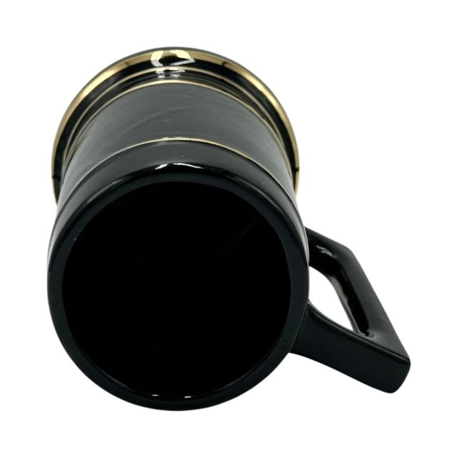Vintage Columbia University Black Ceramic Mug Stein For Sale - Image 4 of 9