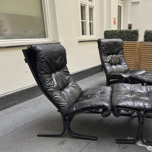 Set of Vintage Scandinavian Siesta Lounge Chair and Ottoman by Ingmar Relling for Westnofa, 1970s For Sale - Image 12 of 18