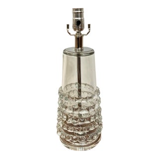 Arteriors Applied Clear Glass Lamp. For Sale
