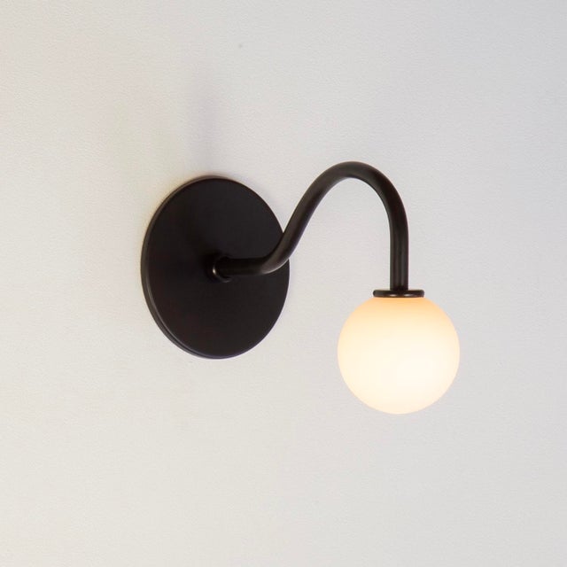 Pin Up Sconce, Modern, 3 Inches Glass Globes, by Research.Lighting, Facing Up, Modern, Minimal For Sale - Image 12 of 12