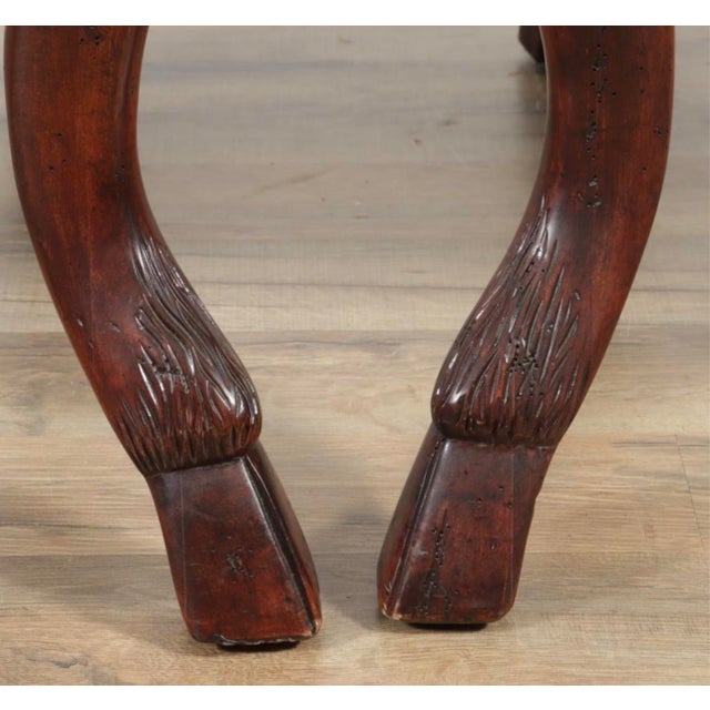 1930s 8 Regency Style English Mahogany Cloven Hoof Footed Dining Chairs For Sale - Image 4 of 10