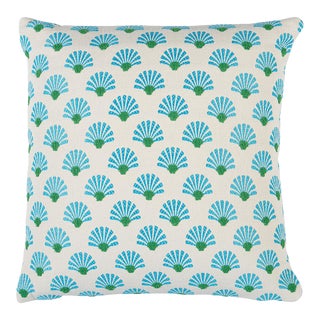 Schumacher Bellini I/O Pillow In Lagoon For Sale