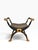 Maitland - Smith Vintage Maitland-Smith Neoclassical Black & Gilt Curule Bench With Asian Calligraphy Upholstery For Sale - Image 4 of 14