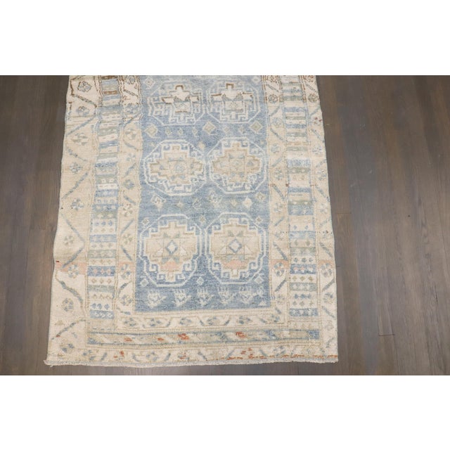 Antique Zabihi Collection Light Blue Persian Malayer Runner - 3'3" x 9' For Sale - Image 4 of 9