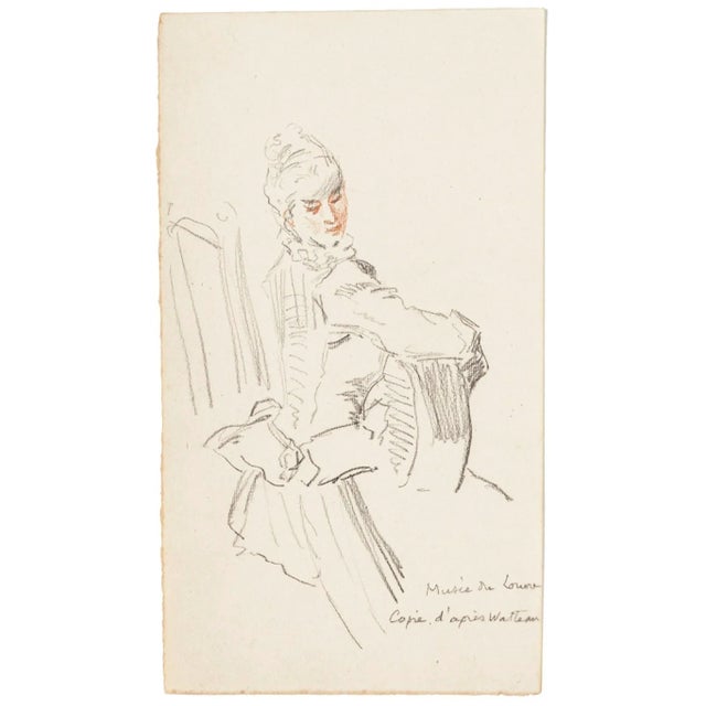 The Japanese is an original modern artwork realized in 1880s by a french artist. Original drawing realized wth black...